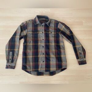 Orvis Big Bear Heavyweight Flannel Button Down Shirt Plaid Size Small